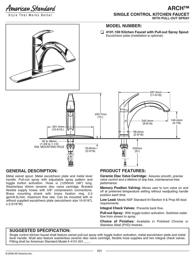 American Standard Arch 4101.001 User manual