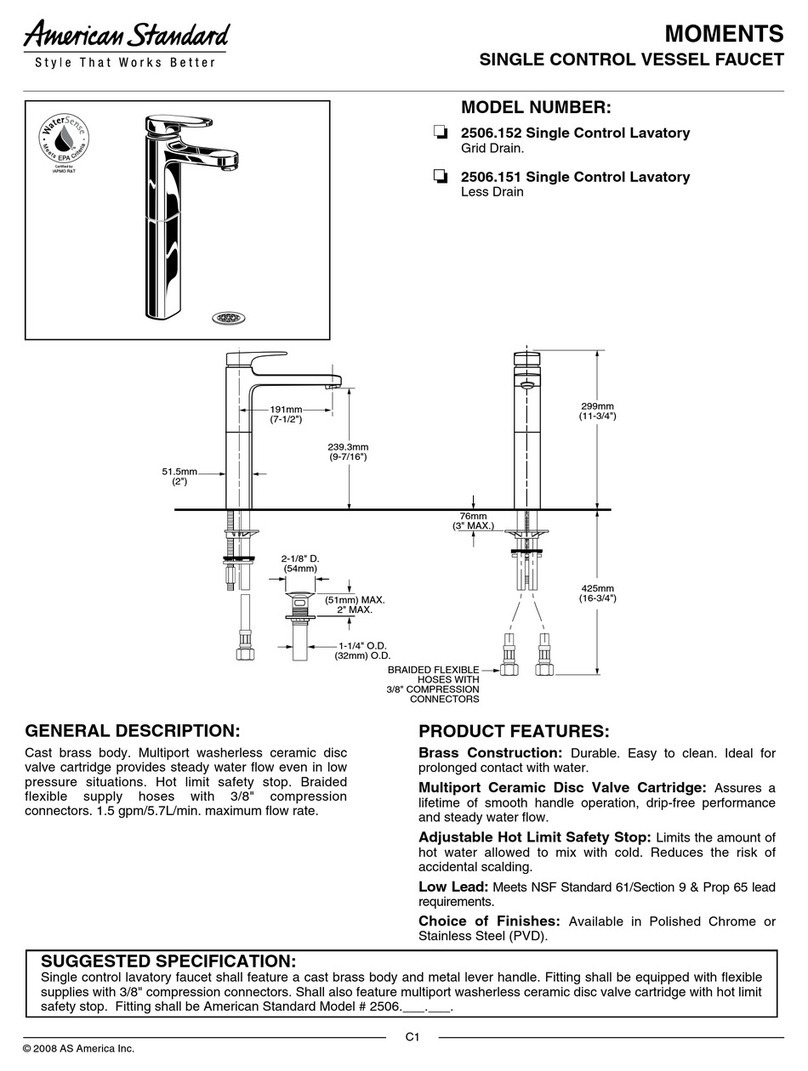 American Standard 2506 User manual American Standard 2506 User manual