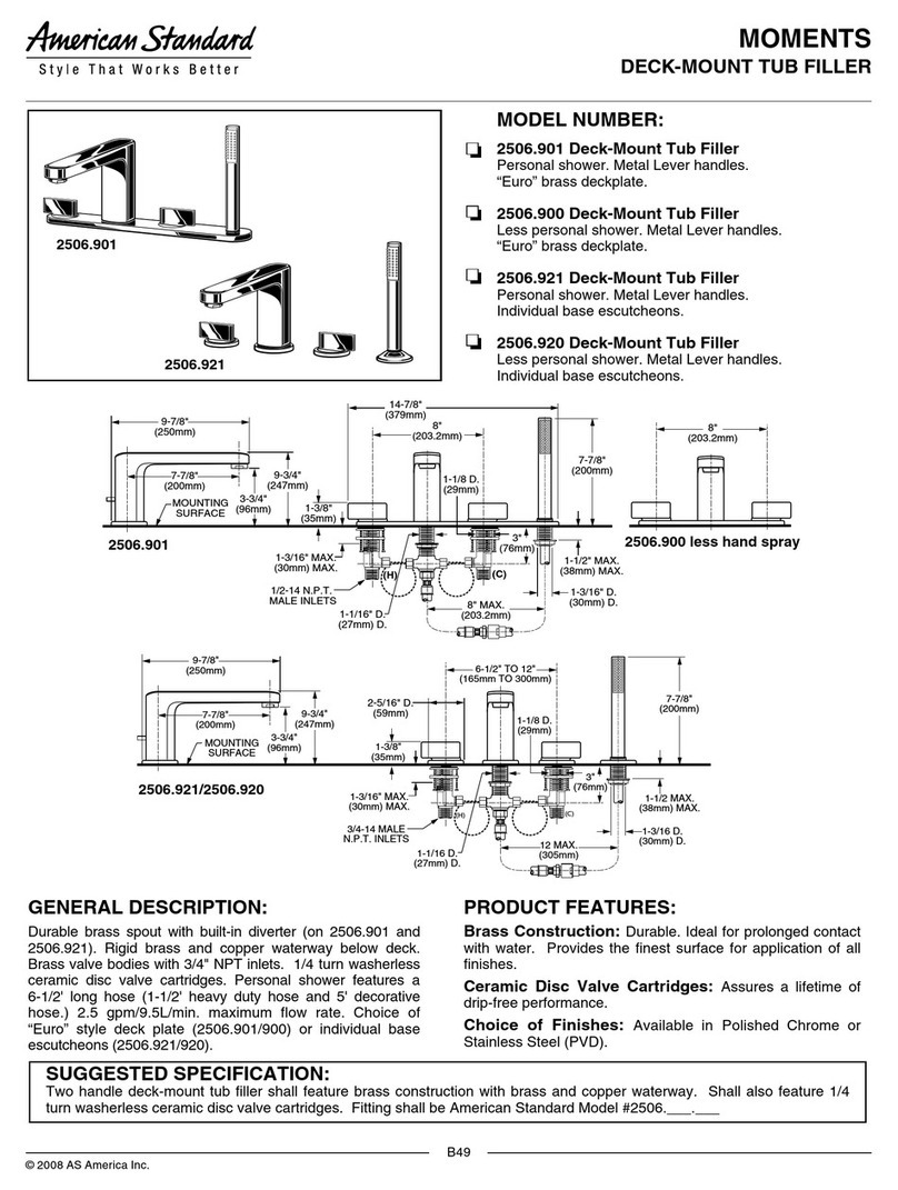 American Standard 2506 User manual American Standard 2506 User manual