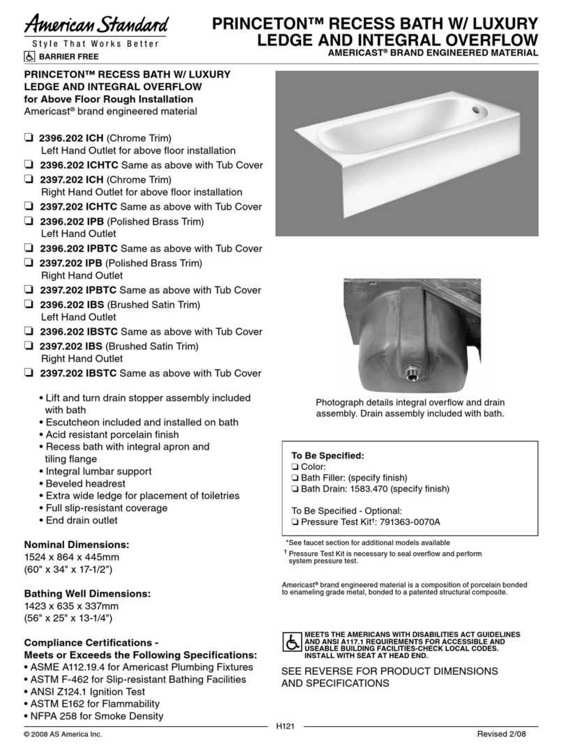 American Standard 2396.202 IBSTC User manual