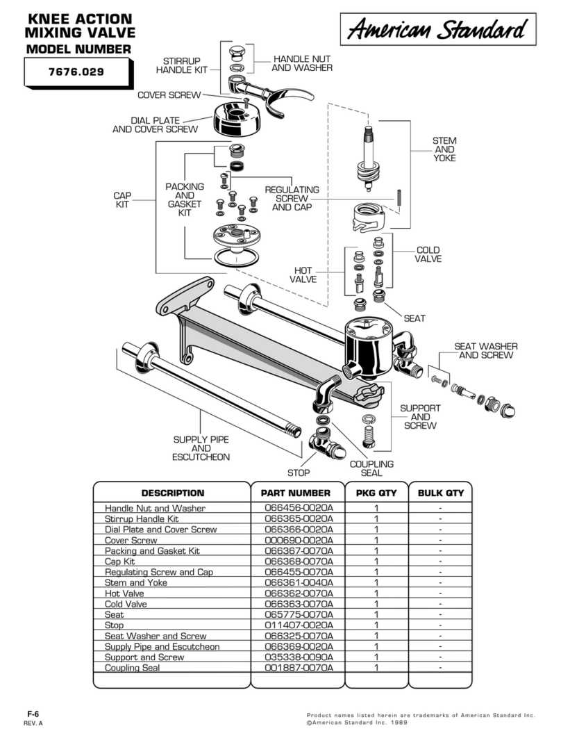 American Standard 7676.029 parts list