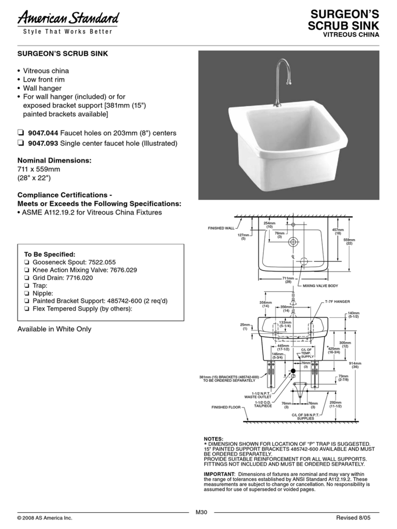 American Standard 7522 Specification sheet