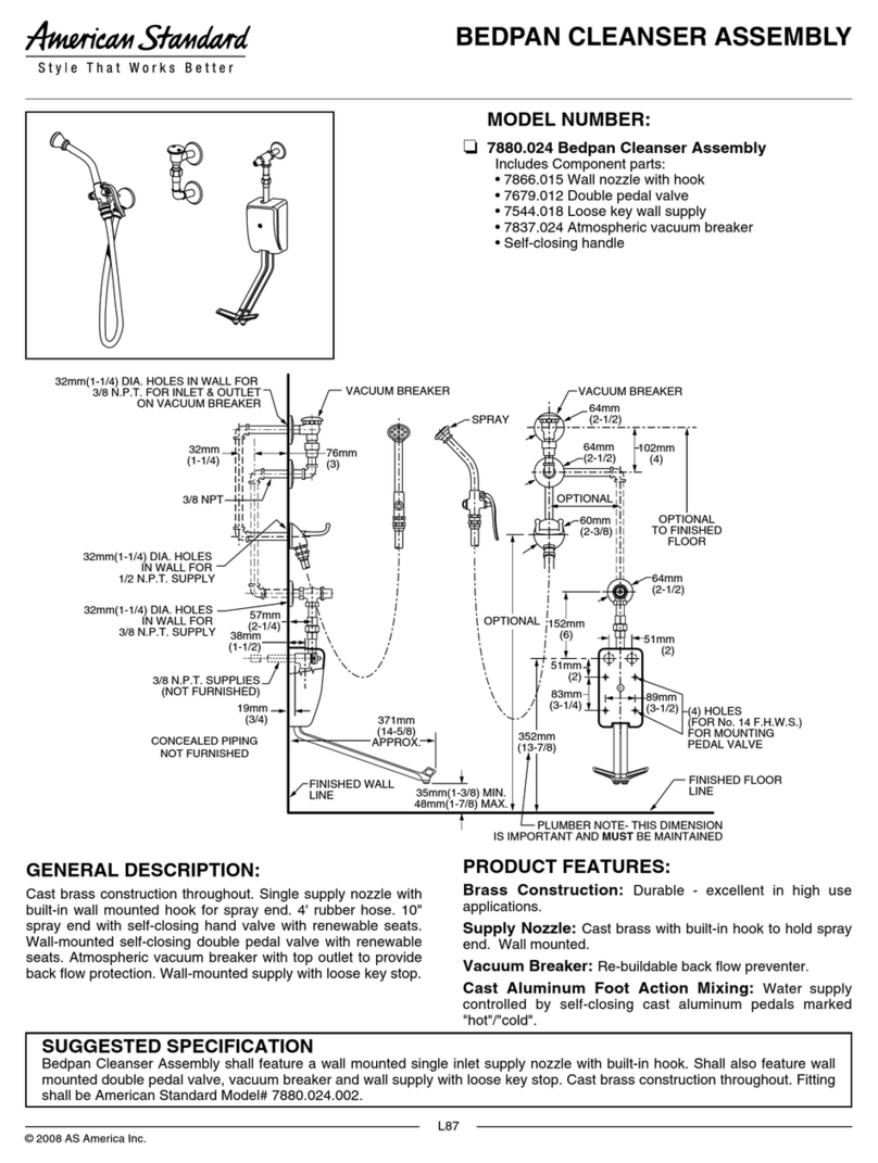 American Standard 7837.024 Specification sheet