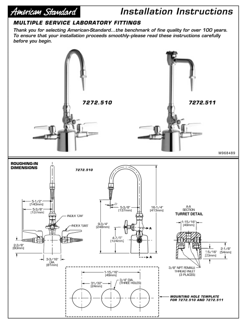 American Standard 7272 installation instructions