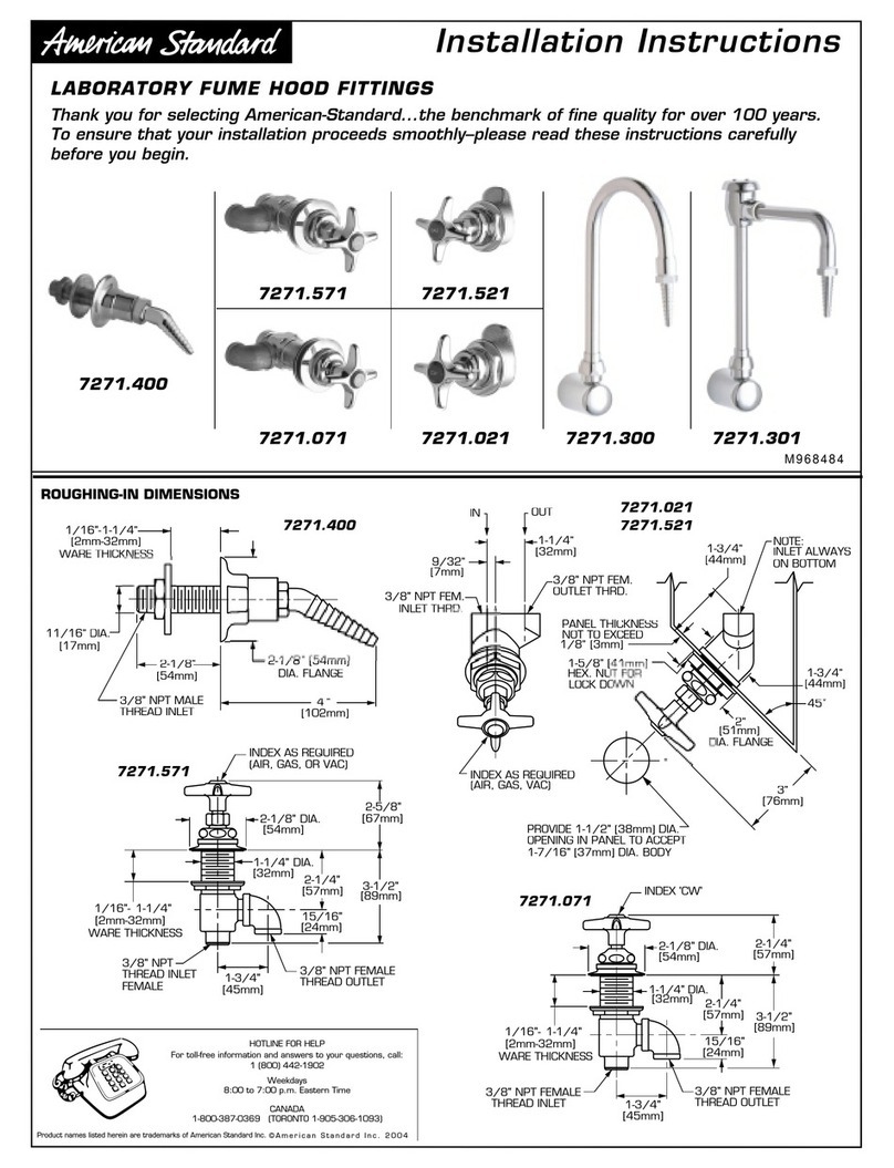 American Standard 7271 installation instructions American Standard 7271 installation instructions