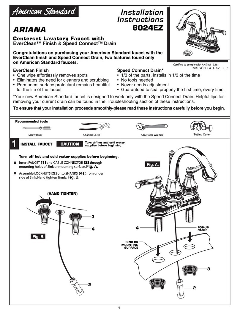 American Standard Ariana 6024EZ installation instructions American Standard Ariana 6024EZ installation instructions