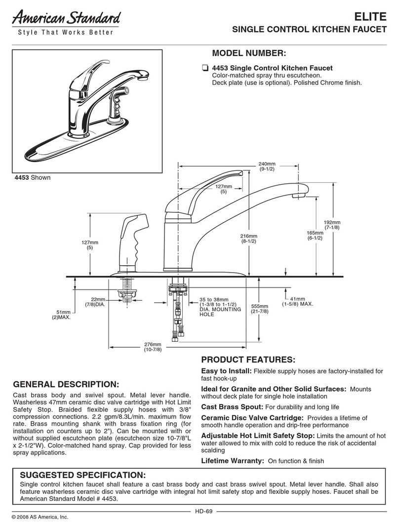 American Standard 4453 Specification sheet