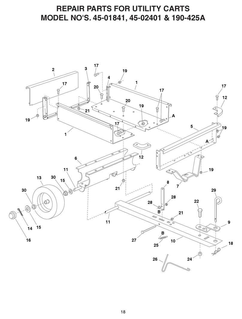Agri-Fab Repair Parts For Utility Carts 190-425A repair parts