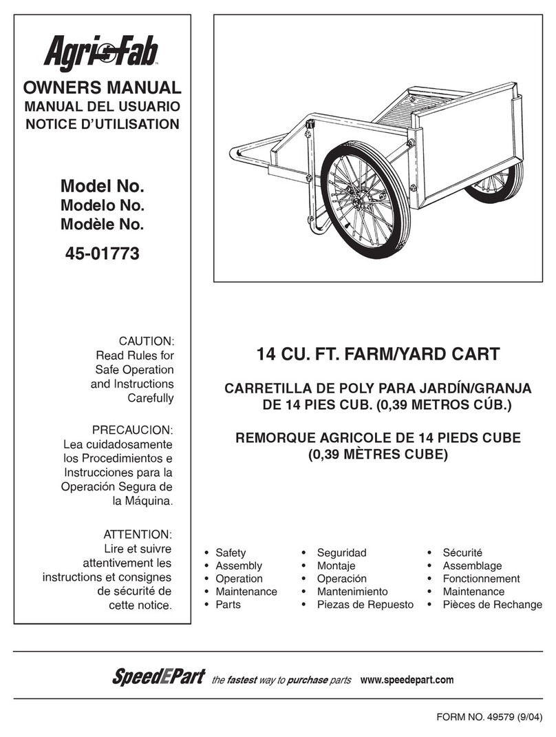 Agri-Fab 14 cu. ft. Farm/Yard Cart 45-01773 owner's manual