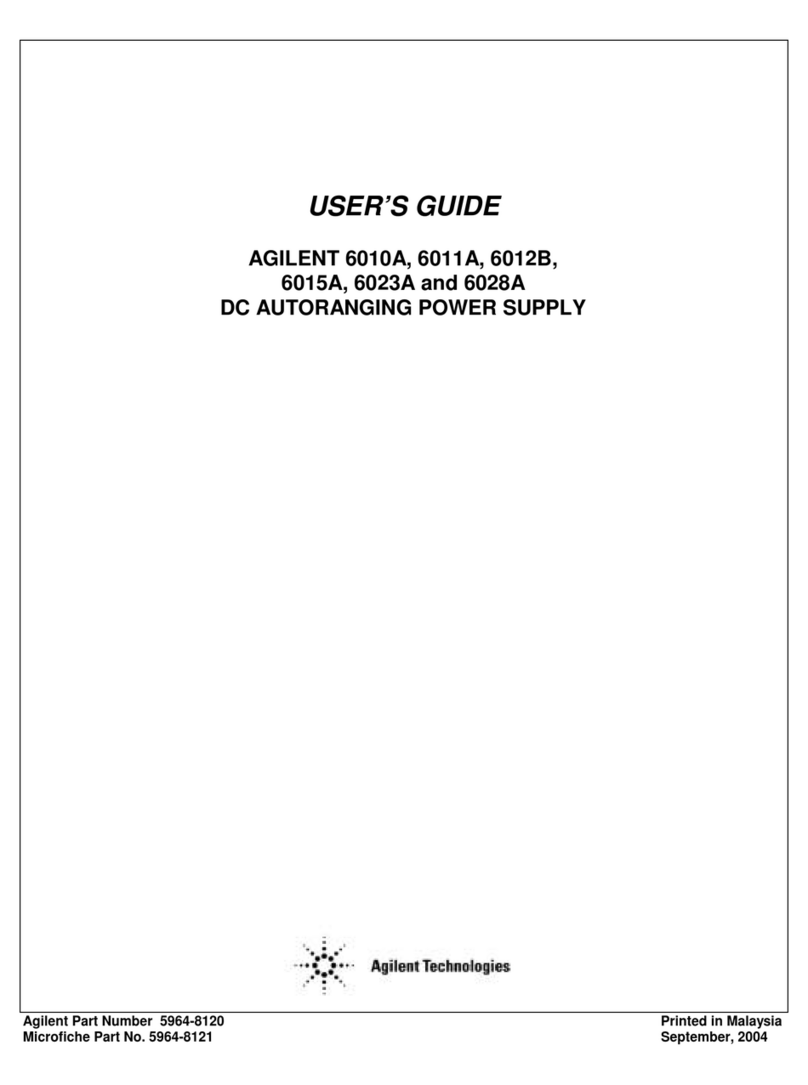 Agilent Technologies 6010A User manual