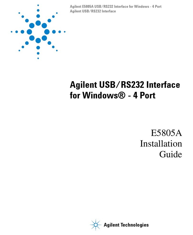 Agilent Technologies E5805A User manual