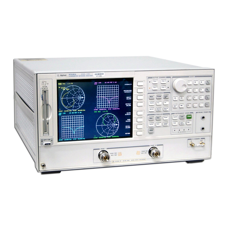 Agilent Technologies 8753ES User manual Agilent Technologies 8753ES User manual