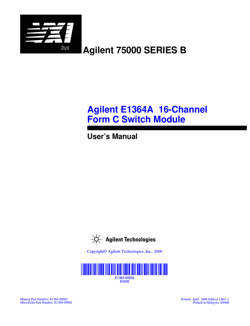 Agilent Technologies E1364A User manual