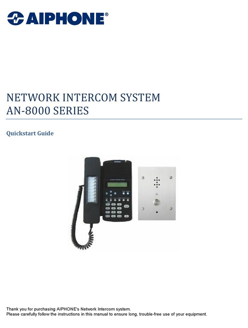 Aiphone INTERCOM AN-8000 User manual