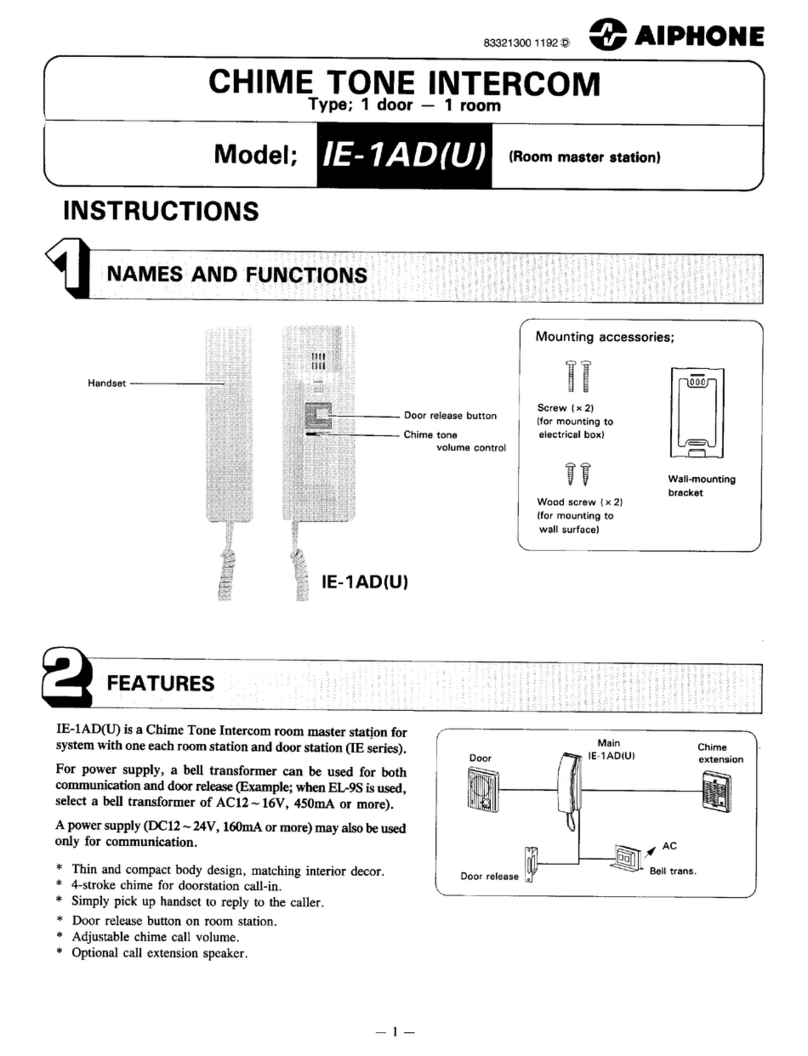 Aiphone IE-1AD(U) User manual