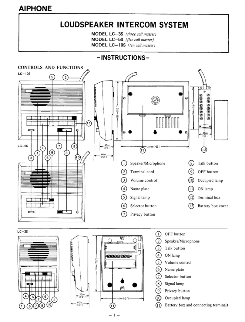 Aiphone LC-10S User manual
