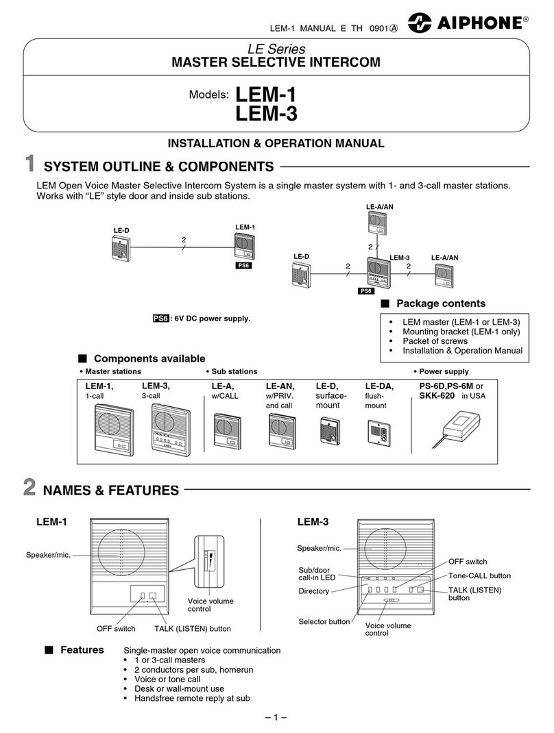 Aiphone LEM-1 User manual