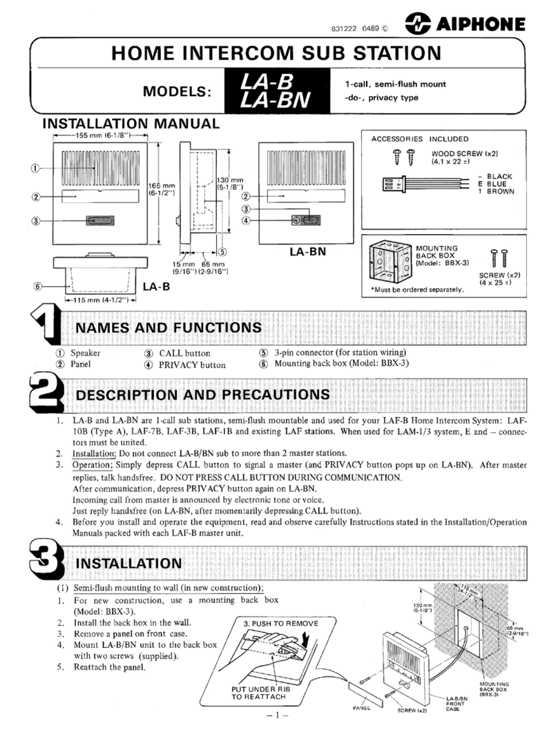 Aiphone LA-B User manual