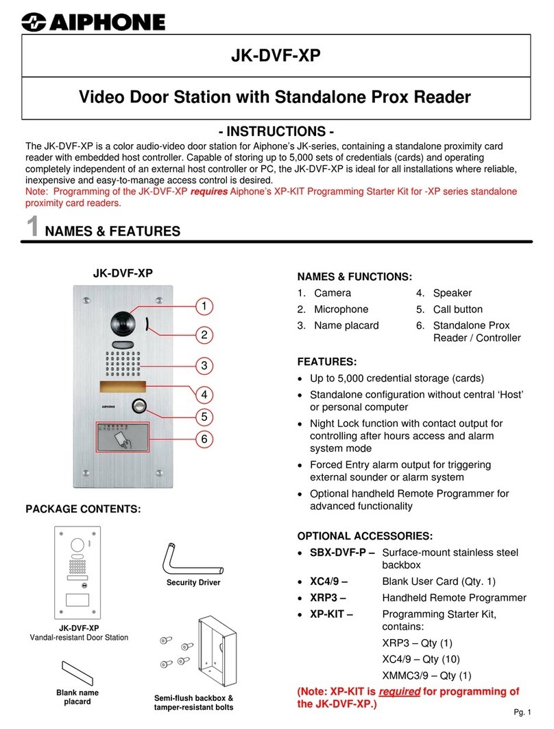Aiphone JK-DVF-XP user manual