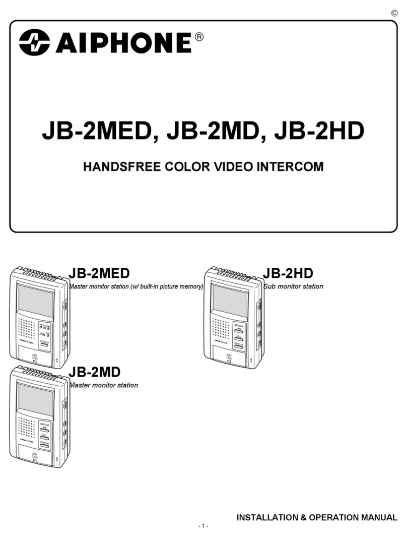 Aiphone JB-2MED Installation and operation manual