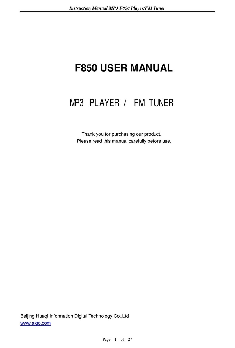 Aigo F850 User manual