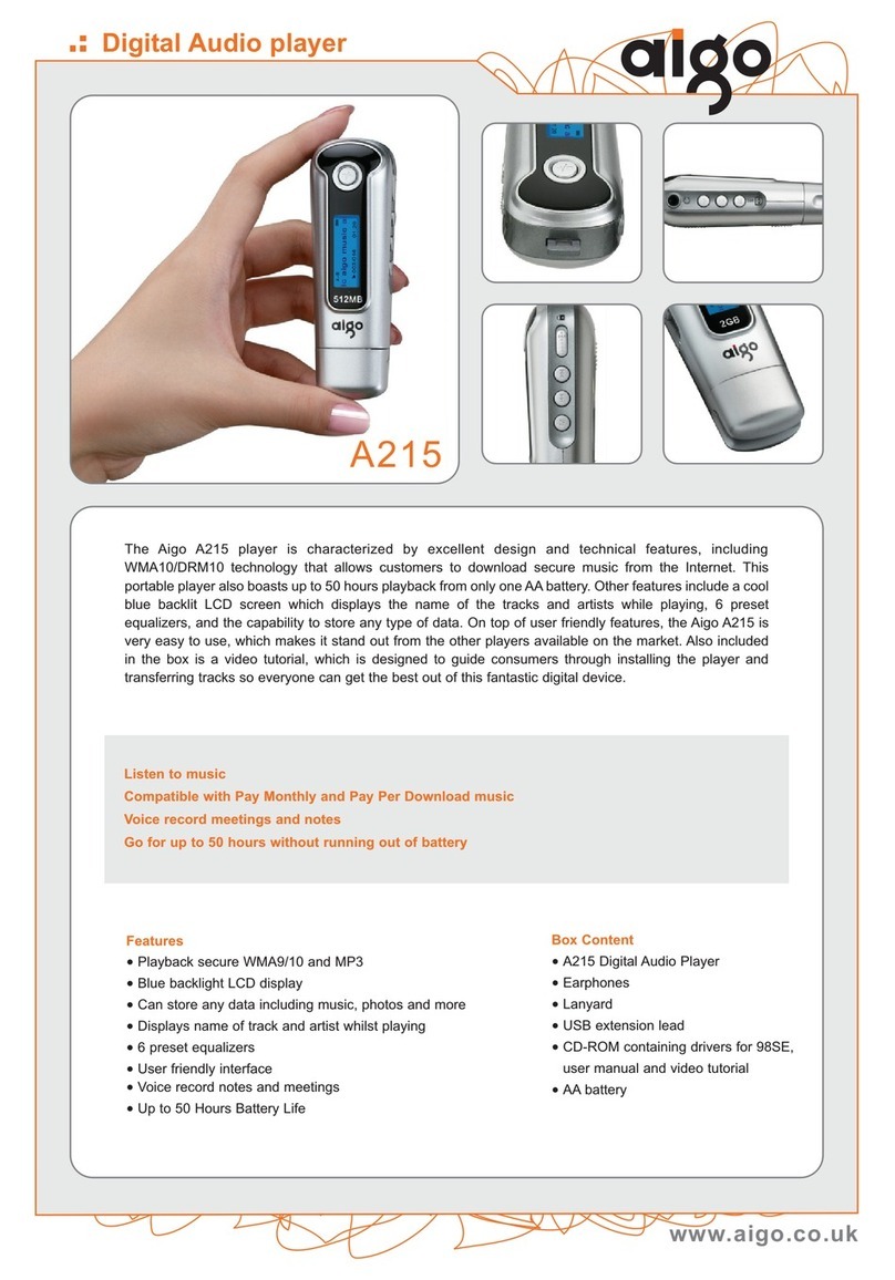Aigo A215 Specifications