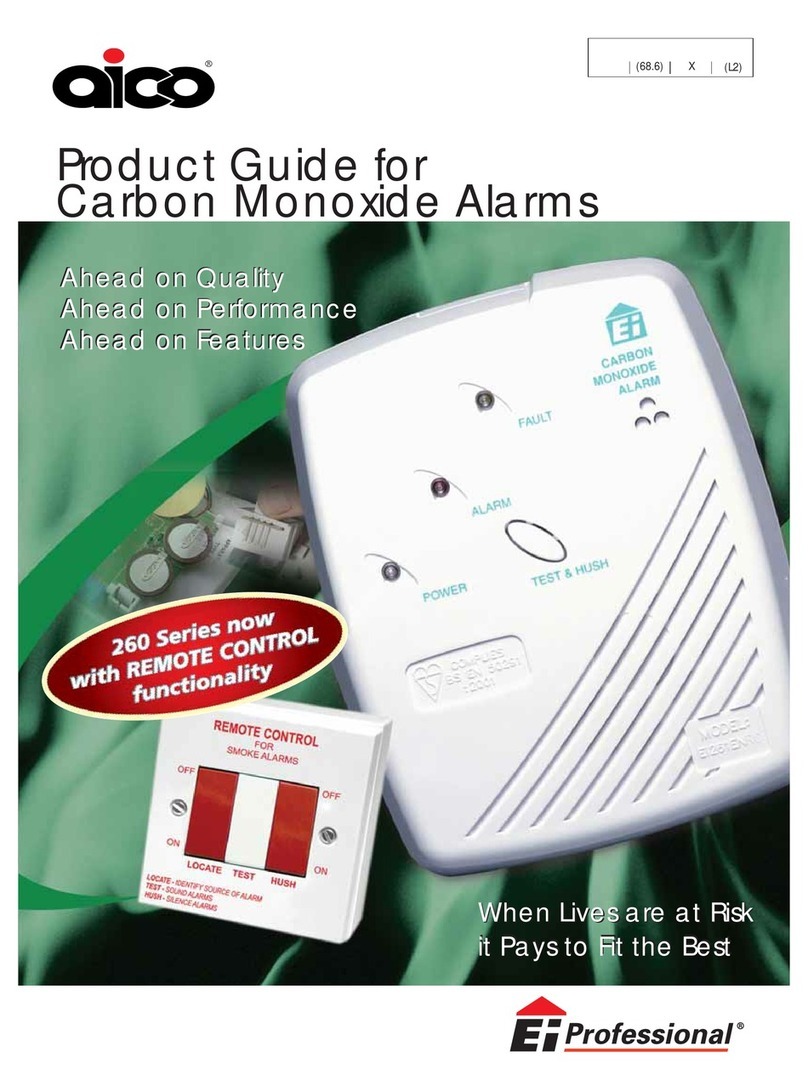 Aico Carbon Monoxide Alarms 260 Series Product guide