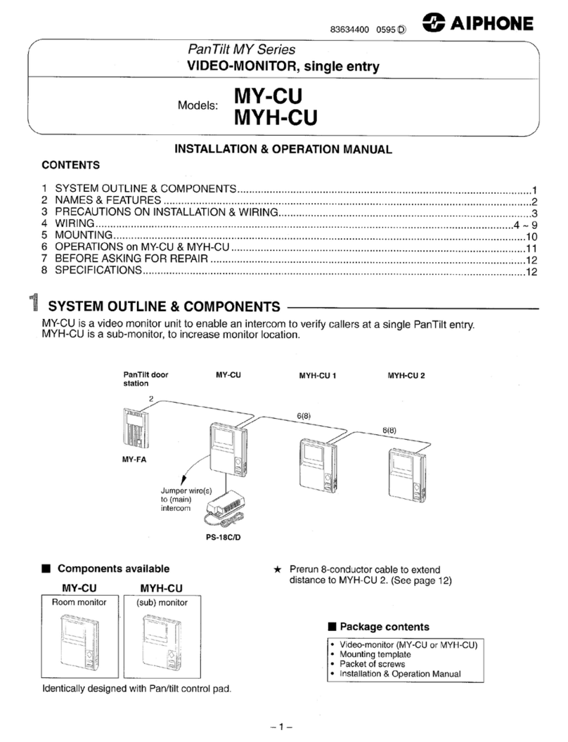 Aiphone My-Cu User manual