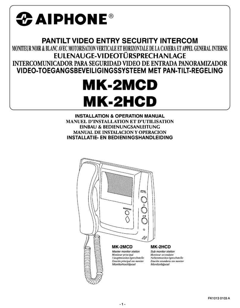 Aiphone Mk-2mcd User manual