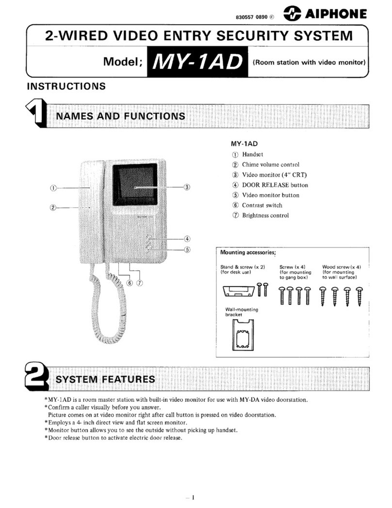 Aiphone MY-1AD User manual