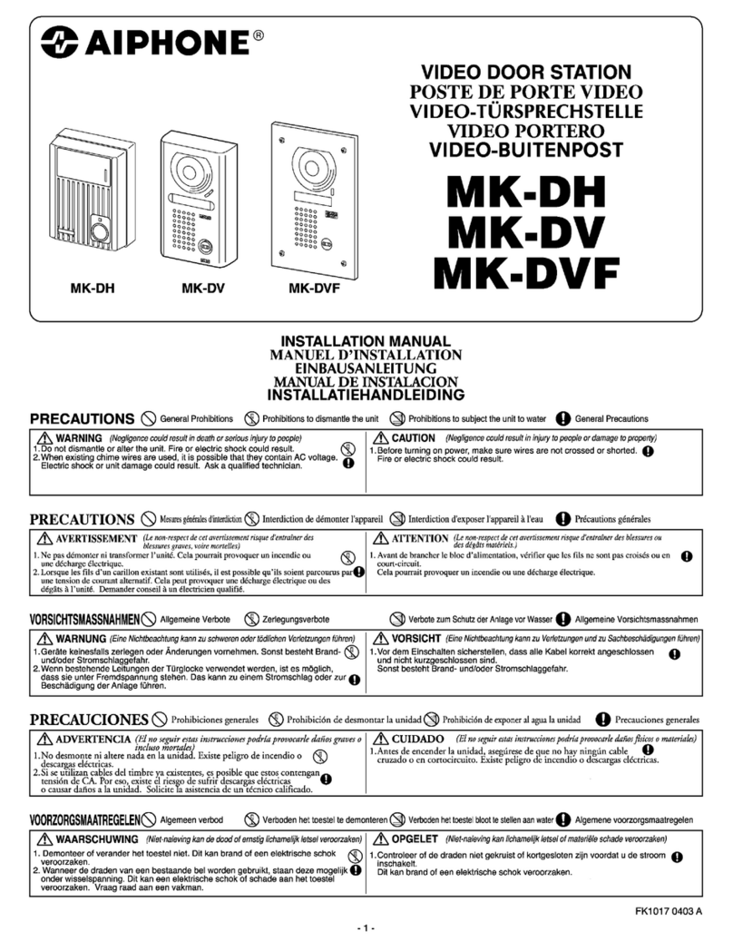 Aiphone Mk-Dh User manual