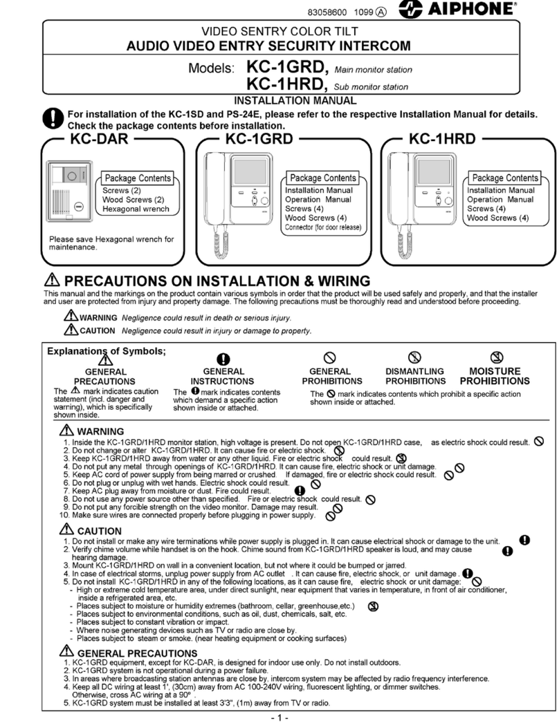 Aiphone Kc-1hrd installation manual