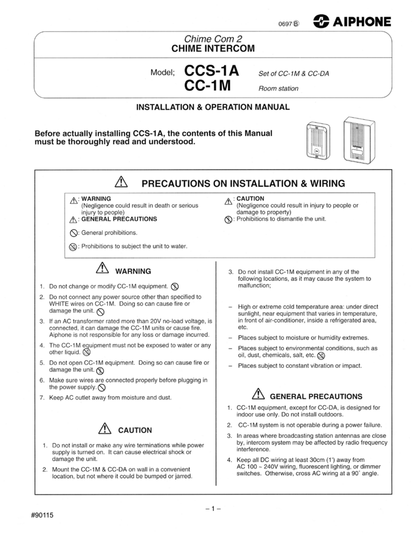 Aiphone Ccs 1a User manual