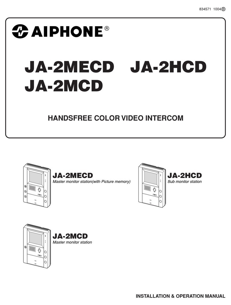 Aiphone Ja-2hcd User manual