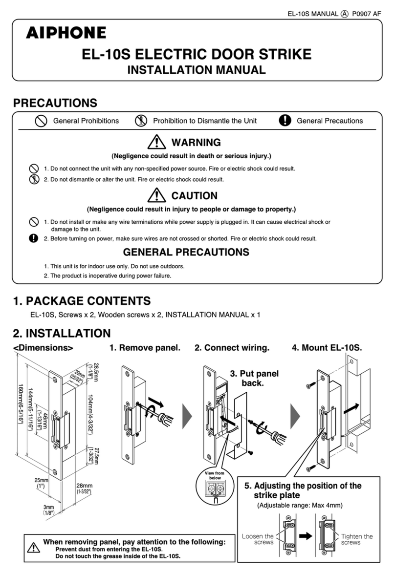 Aiphone EL-10S installation manual