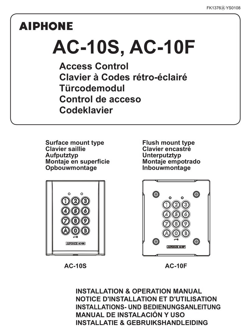 Aiphone AC-10F Installation and operation manual Aiphone AC-10F Installation and operation manual