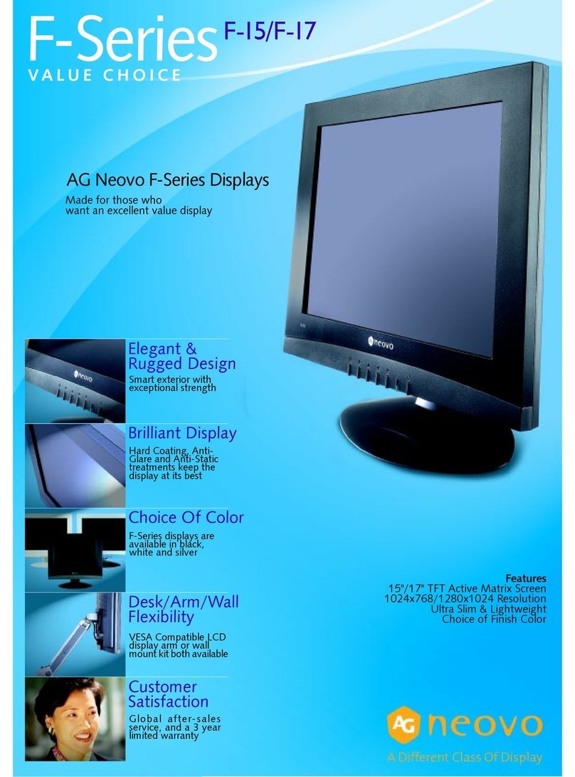 AG Neovo F-15 User manual