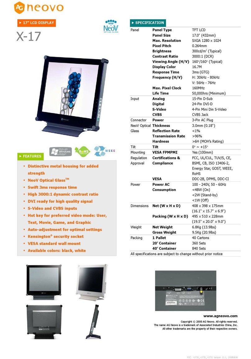 AG Neovo X-17 User manual