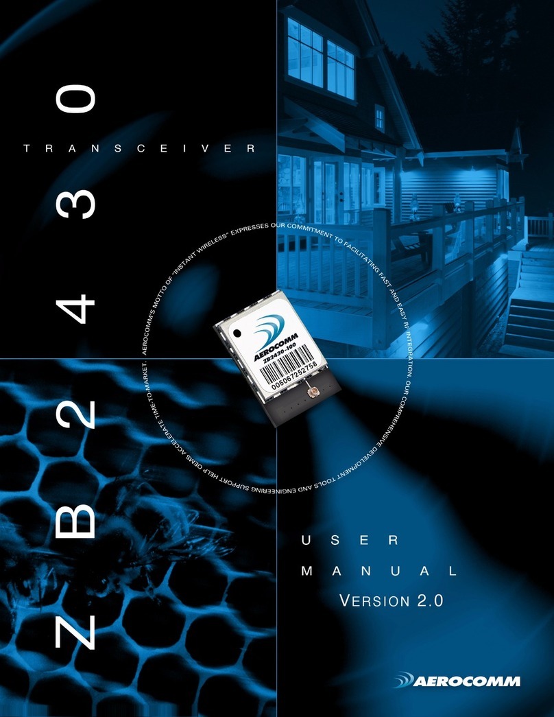 AeroComm TRANSCEIVER ZB2430 user manual