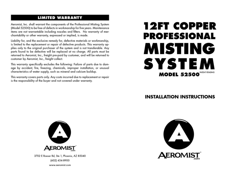 Aero Mist Professional Misting System 52500 installation instructions