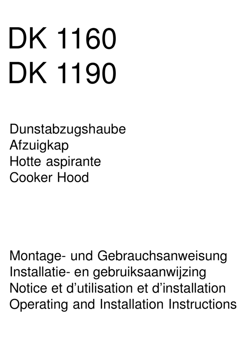 AEG DK 1160 Operating and installation instructions