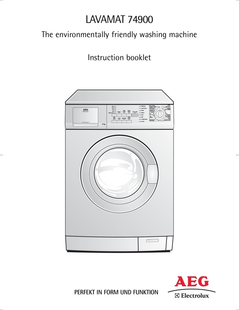 AEG Electrolux Lavamat 74900 Instruction booklet AEG Electrolux Lavamat 74900 Instruction booklet