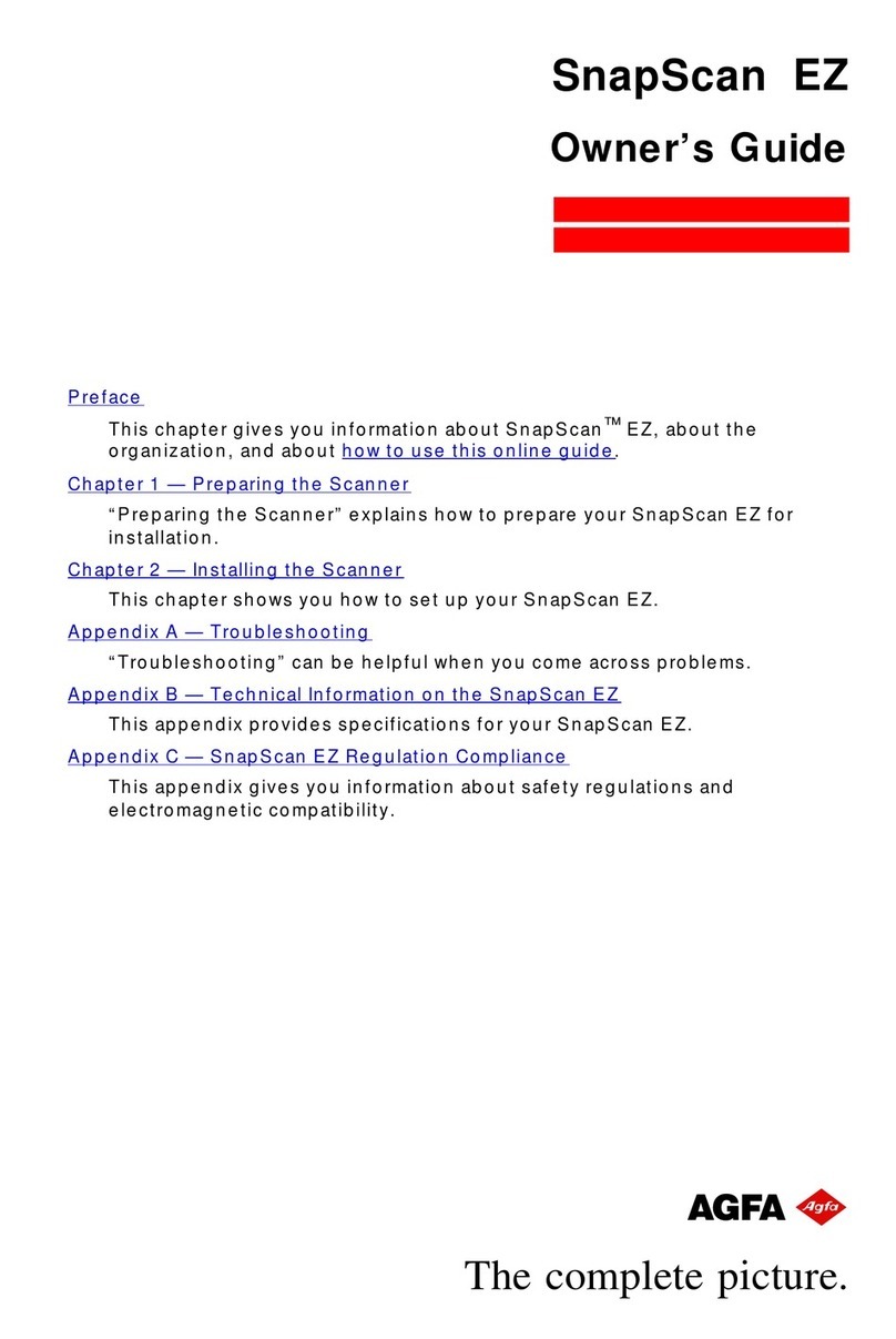 AGFA Scanner User manual AGFA Scanner User manual
