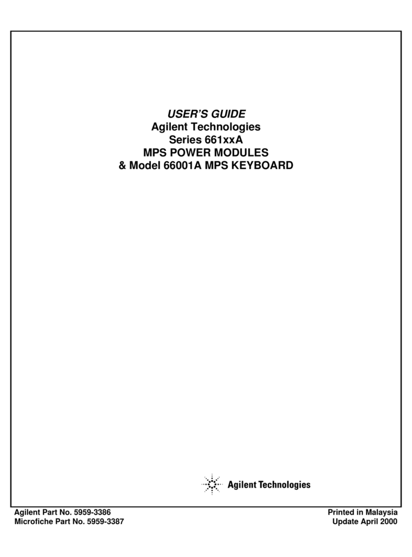 Agilent Technologies 66001A User manual