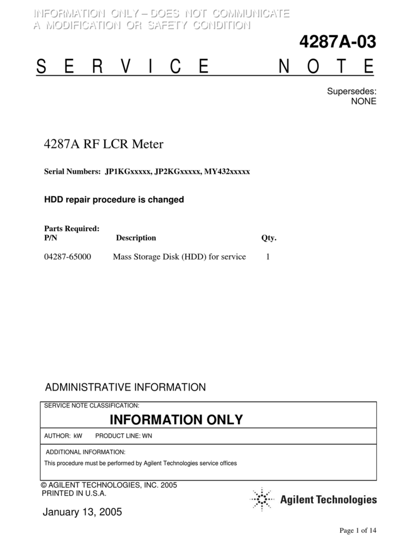 Agilent Technologies 4287A-03 Service note