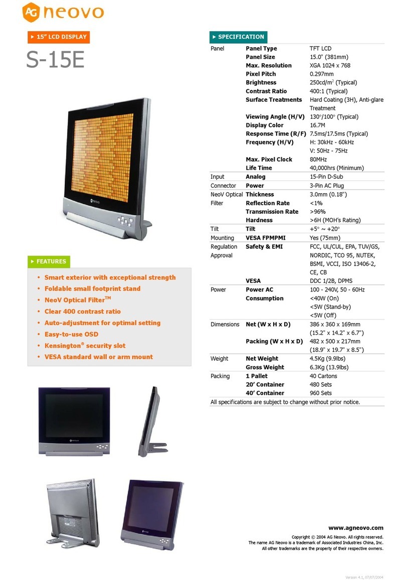 AG Neovo S-15E User manual
