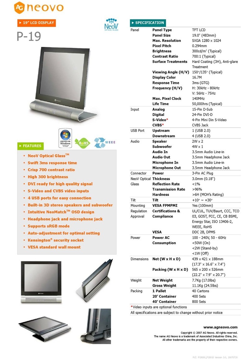 AG Neovo P-19 specification