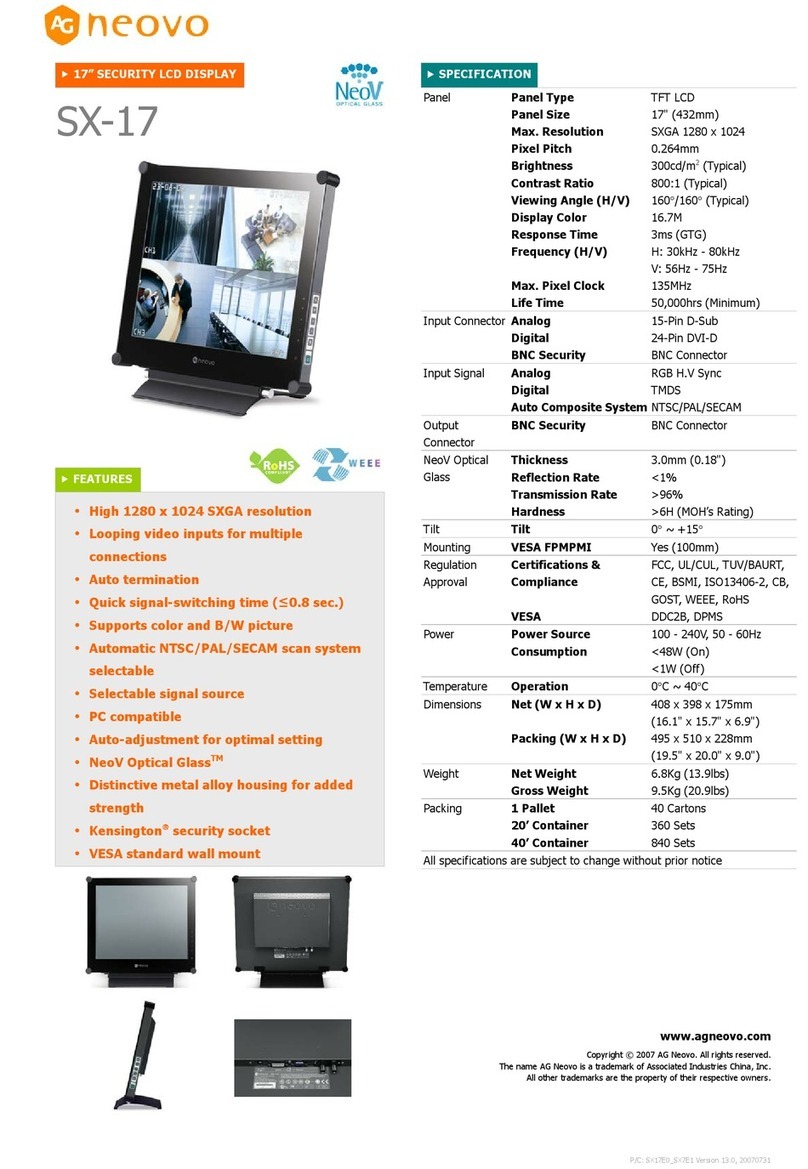 AG Neovo SX-17 specification