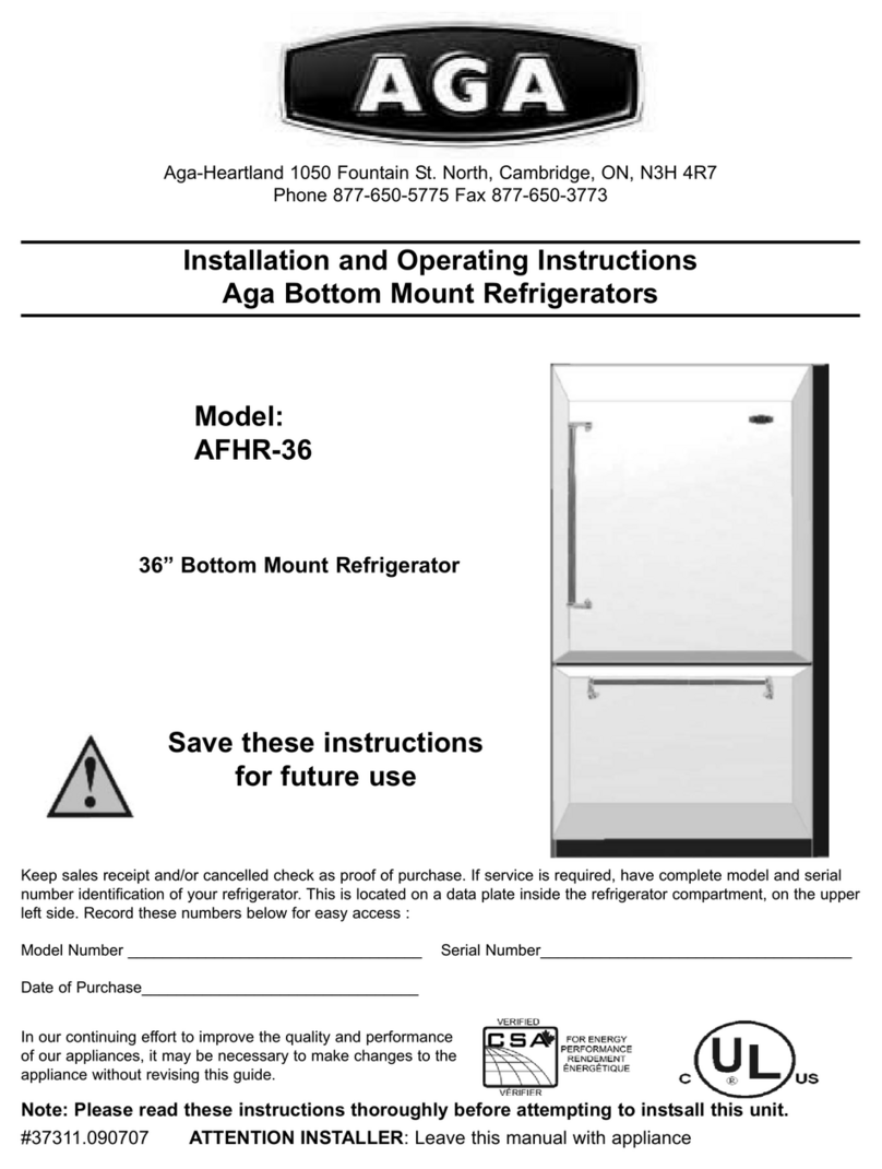 AGA Legasy AFHR-36 User manual