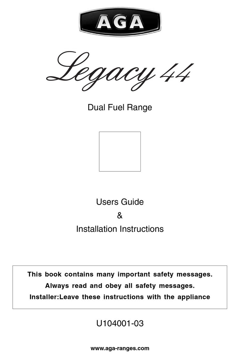 AGA U104001-03 User's guide & installation instructions AGA U104001-03 User's guide & installation instructions